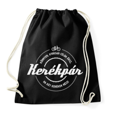 PRINTFASHION kerekpar-white - Sportzsák, Tornazsák - Fekete tornazsák