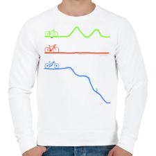 PRINTFASHION kerékpáros élet - Férfi pulóver - Fehér férfi pulóver, kardigán