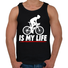 PRINTFASHION Kerékpáros póló - Férfi atléta - Fekete