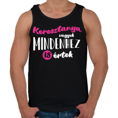 PRINTFASHION Keresztanya vagyok - fehér - Férfi atléta - Fekete