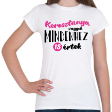 PRINTFASHION Keresztanya vagyok - fekete - Női póló - Fehér női póló