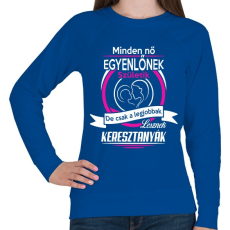 PRINTFASHION Keresztanyák - Női pulóver - Királykék