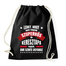 PRINTFASHION Keresztapa szuperhős - Sportzsák, Tornazsák - Fekete tornazsák