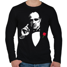 PRINTFASHION Keresztapa, The godfather - Férfi hosszú ujjú póló - Fekete