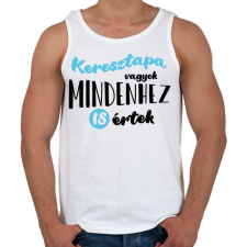 PRINTFASHION Keresztapa vagyok - fekete - Férfi atléta - Fehér atléta, trikó
