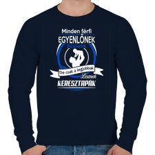 PRINTFASHION Keresztapák - Férfi pulóver - Sötétkék férfi pulóver, kardigán