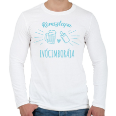PRINTFASHION Keresztapu ivócimborája - Férfi hosszú ujjú póló - Fehér