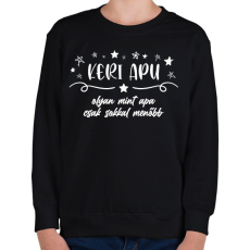PRINTFASHION Keri apu - Gyerek pulóver - Fekete