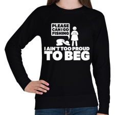 PRINTFASHION Kérlek, elmehetek pecázni...? - Női pulóver - Fekete női pulóver, kardigán