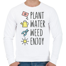 PRINTFASHION Kertészkedés - Ültesd locsold élvezd  - Férfi pulóver - Fehér