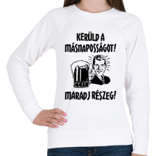 PRINTFASHION Kerüld a másnaposságot! - Női pulóver - Fehér női pulóver, kardigán