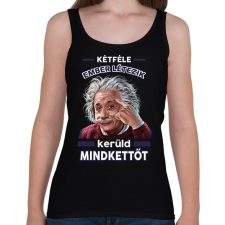 PRINTFASHION Kerüld mindkettőt! - Női atléta - Fekete női trikó