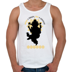 PRINTFASHION Keserű a türelem - Férfi atléta - Fehér