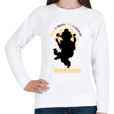 PRINTFASHION Keserű a türelem - Női pulóver - Fehér