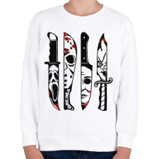 PRINTFASHION Késes gyilkosok - Gyerek pulóver - Fehér gyerek pulóver, kardigán
