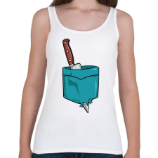 PRINTFASHION Késes zseb - Női atléta - Fehér női trikó