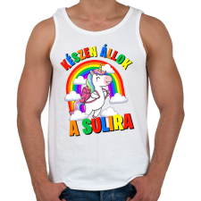 PRINTFASHION Készen állok a sulira - Férfi atléta - Fehér női trikó