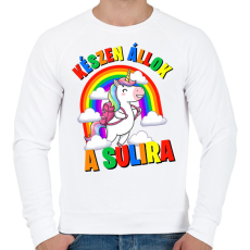 PRINTFASHION Készen állok a sulira - Férfi pulóver - Fehér