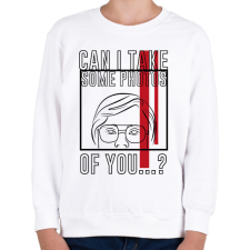 PRINTFASHION Készíthetek rólad pár fotót...? - Gyerek pulóver - Fehér gyerek pulóver, kardigán