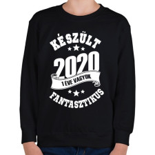 PRINTFASHION Készült 2020 - 1 éve vagyok fantasztikus - Gyerek pulóver - Fekete gyerek pulóver, kardigán