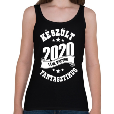 PRINTFASHION Készült 2020 - 1 éve vagyok fantasztikus - Női atléta - Fekete női trikó