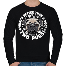 PRINTFASHION Két kutya jobb mint egy - Férfi pulóver - Fekete férfi pulóver, kardigán