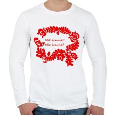 PRINTFASHION Két pejló páros minta #1 - Férfi hosszú ujjú póló - Fehér férfi póló