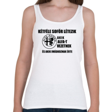 PRINTFASHION Kétféle Alfa Sofőr - Női atléta - Fehér