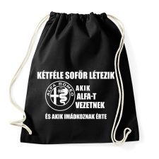 PRINTFASHION Kétféle Alfa Sofőr - Sportzsák, Tornazsák - Fekete tornazsák