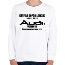 PRINTFASHION Kétféle Audi Sofőr - Gyerek pulóver - Fehér gyerek pulóver, kardigán