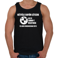 PRINTFASHION Kétféle Bmw Sofőr - Férfi atléta - Fekete