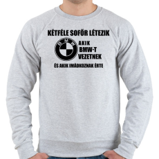 PRINTFASHION Kétféle Bmw Sofőr - Férfi pulóver - Sport szürke