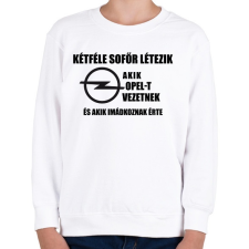 PRINTFASHION ketfele sofor opel - Gyerek pulóver - Fehér gyerek pulóver, kardigán