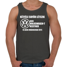PRINTFASHION Kétféle VW Sofőr - Férfi atléta - Sötétszürke