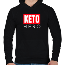 PRINTFASHION KETO HERO - Férfi kapucnis pulóver - Fekete férfi pulóver, kardigán