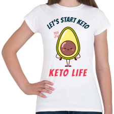 PRINTFASHION keto life - Női póló - Fehér női póló