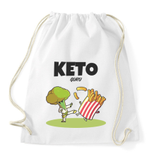 PRINTFASHION KETOGURU - Sportzsák, Tornazsák - Fehér tornazsák
