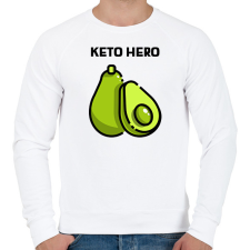 PRINTFASHION KETOHERO - Férfi pulóver - Fehér férfi pulóver, kardigán