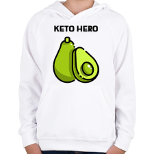 PRINTFASHION KETOHERO - Gyerek kapucnis pulóver - Fehér gyerek pulóver, kardigán