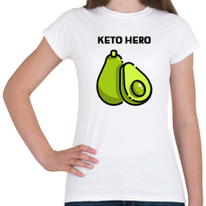 PRINTFASHION KETOHERO - Női póló - Fehér