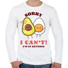 PRINTFASHION ketosis - Férfi hosszú ujjú póló - Fehér férfi póló