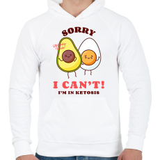 PRINTFASHION ketosis - Férfi kapucnis pulóver - Fehér