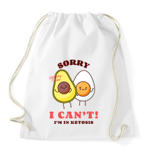 PRINTFASHION ketosis - Sportzsák, Tornazsák - Fehér tornazsák