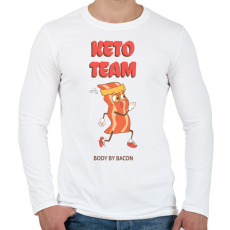 PRINTFASHION ketoteam - Férfi hosszú ujjú póló - Fehér