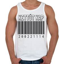 PRINTFASHION Kettőt kap - Férfi atléta - Fehér atléta, trikó