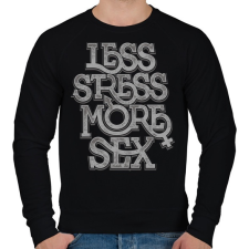 PRINTFASHION Kevesebb stressz, több szex - Férfi pulóver - Fekete férfi pulóver, kardigán