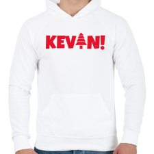 PRINTFASHION KEVIN - Férfi kapucnis pulóver - Fehér férfi pulóver, kardigán