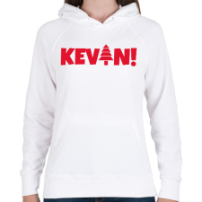 PRINTFASHION KEVIN - Női kapucnis pulóver - Fehér női pulóver, kardigán