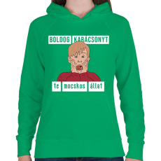 PRINTFASHION Kevin - Női kapucnis pulóver - Zöld