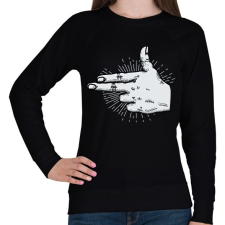 PRINTFASHION Kéz fegyver - Női pulóver - Fekete női pulóver, kardigán